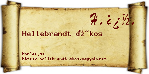 Hellebrandt Ákos névjegykártya